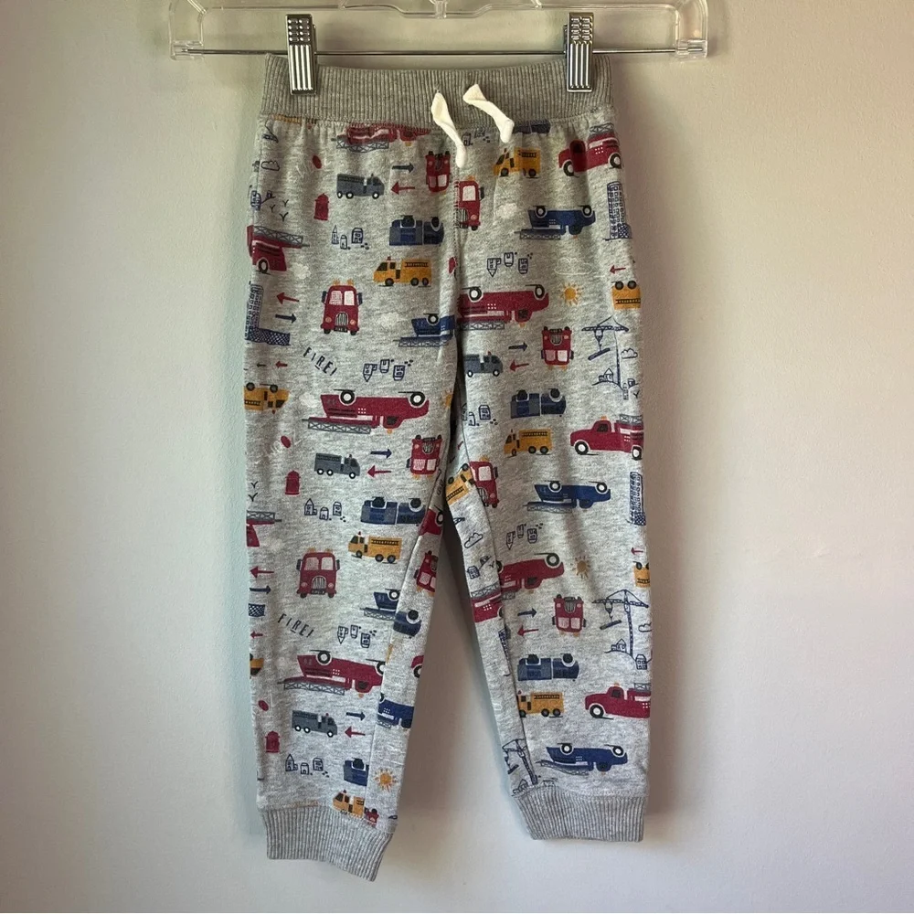 The Children's Place Maroon and Gray Construction Hoodie Set